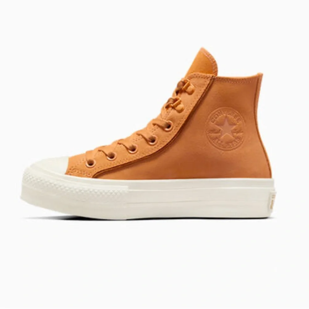 NWT converse Chuck Taylor All Star Lift Platform Suede Tiger MothTawny OwlEgret